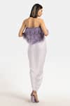 431-88 By Shweta Kapur_Purple Satin Samara Draped Skirt _Online_at_Aza_Fashions