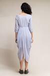 Shop_Doodlage_White Striped Diane Upcycled Cotton Dress_at_Aza_Fashions