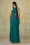 Shop_Style Junkiie_Green Silk Plain Round High Low Asymmetrical Tunic  _at_Aza_Fashions