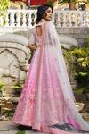 Shop Suruchi Parakh Pink Silk, Net Tassels, Sequins, Embroidery Sweetheart Ombre Bridal Lehenga Set at Aza Fashions Shop_Suruchi Parakh_Pink Silk, Net Tassels, Sequins, Embroidery Sweetheart Ombre Bridal Lehenga Set_at_Aza_Fashions