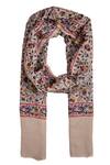 Shop_Shingora_Beige Embroidery Fringe Border Shawl _at_Aza_Fashions