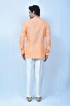 Shop_Samyukta Singhania_Orange Kurta Linen Cotton Contrast Collar And Pant Set_at_Aza_Fashions