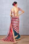 Shop_Torani_Pink Silk Velvet Print And Embroidery Digital Shabnami Mridula Saree  _at_Aza_Fashions