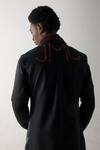 Shop_Jatin Malik_Black Modal, Rayon Embroidery Sleeveless Hand-painted Jacket _at_Aza_Fashions