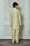 Shop_Petite Pomme_Cream Silk Embroidery Floret Pattern Kurta _at_Aza_Fashions