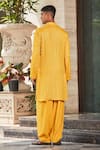 Shop_Bohame_Yellow Kurta Georgette Embroidery Chikankari Yug Sequin With Salwar_at_Aza_Fashions