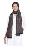 Shop_Shingora_Black Woven Paisley Pattern Shawl _at_Aza_Fashions