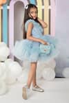 Shop Hoity Moppet Blue Tulle, Satin Crystals Head In The Clouds Ruffled Dress at Aza Fashions Shop_Hoity Moppet_Blue Tulle, Satin Crystals Head In The Clouds Ruffled Dress _at_Aza_Fashions