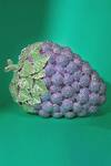 Buy_Crystal Craft_Purple Embellished Grape Shaped Crystal Clutch_at_Aza_Fashions