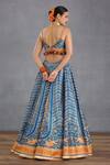 Shop_Torani_Blue , Organza, Brocade Tassels, Rang Shyam Hayat Bridal Lehenga Set _at_Aza_Fashions