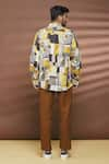 Shop_Linen Bloom_Multi Color 100% Linen Printed Geometric And Floral Vintage Shirt _at_Aza_Fashions