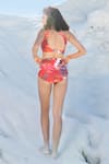 Shop_Tizzi_Red Wonder Fabric 80% Printed Floral One Shoulder Bikini Set _at_Aza_Fashions