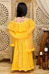 Shop_Saka Designs_Yellow Silk Blend Embroidery Sequins Lehenga Set  _at_Aza_Fashions