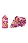Shop_Tossido_Multi Color Printed Floral Tie And Pocket Square Set_at_Aza_Fashions