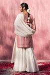 Shop_Weaver Story_Off White Silk, Zari Round Neck Embroidered Kurta Set _at_Aza_Fashions