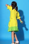 Shop_Littlecheer_Yellow Cotton Color Blocked And Overlapped Dress _at_Aza_Fashions