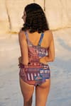 Shop_Tizzi_Blue Wonder Fabric 80% Polyamide 20% Elastane Print Sunset Dreams Swimsuit _at_Aza_Fashions