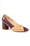 Shop_OCEEDEE_Brown Florence Colorblock Pointed Toe Stilletos _at_Aza_Fashions