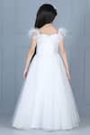 Shop_The little celebs_White Silk Embroidery Pearls Bodice Gown _at_Aza_Fashions