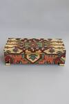 Shop_Karo_Multi Color Wood Geometric Tapi Pattern Tea Box_at_Aza_Fashions