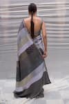 Priyanka Raajiv_Grey Silk Embroidery Sequin Round Mahima Saree With Blouse _Online_at_Aza_Fashions