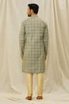 Shop_Arihant Rai Sinha_Green Handloom Cotton Printed Digital Straight Kurta _at_Aza_Fashions