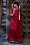 Shop_Kritika Dawar_Pink Lehenga And Blouse Silk Embroidery Zari Cape Open Set _at_Aza_Fashions