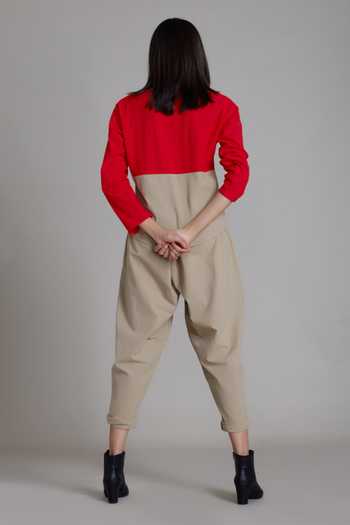 Beige & Navy Blue Rekin Set