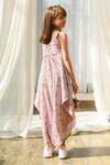 Shop_Pasha India_Pink Linen Floral Pattern Palazzo Jumpsuit _at_Aza_Fashions