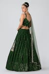 Shop_Suruchi Parakh_Green Georgette Embroidery Zardozi Square Neck Thread And Sequin Lehenga Set _at_Aza_Fashions