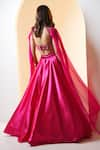 Shop_Rashika Sharma_Pink Lehenga  Silk Hand Embroidered Nakshi Sweetheart Neck Meera Blouse And Set _at_Aza_Fashions