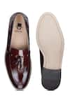 Shop_Hats Off Accessories_Maroon Genuine Leather Tassel Penny Loafers  _at_Aza_Fashions