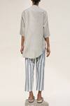 Shop_Urvashi Kaur_Off White Handloom Cotton Mega Stripe Pattern Shirt_at_Aza_Fashions