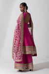 Shop_Rishi & Vibhuti_Pink Silk And Net Embroidery Zardozi & Ellinor Hem Anarkali Palazzo Set For Women_at_Aza_Fashions