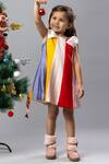 Shop_Darleen Kids Couture_Multi Color Taffeta, Lycra, Silk Mystique Panelled Dress _at_Aza_Fashions