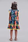 Shop Littlecheer Multi Color Cotton, Rayon Eden Garden Tropical Print Dress at Aza Fashions Shop_Littlecheer_Multi Color Cotton, Rayon Eden Garden Tropical Print Dress _at_Aza_Fashions