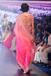 Shop_Anushree Reddy_Pink Organza Ombre Effect Border Saree With Unstitched Blouse  _at_Aza_Fashions