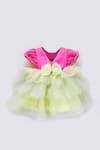 Shop_Fayon Kids_Pink Organza Ruffles Layered Dress _at_Aza_Fashions