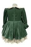 Shop_Jasmine And Alaia_Green Velvet Vintage Lace Trimmed Dress _at_Aza_Fashions