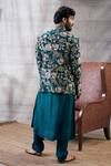 Shop_Soup By Sougat Paul_Green Silk Embroidery Mehr Floral Print Jacket And Kurta Set _at_Aza_Fashions