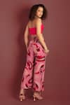 Shop_Style Junkiie_Pink Crepe Paisley Sorbet Cropped Trouser  _at_Aza_Fashions