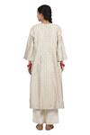Shop_Seema Nanda_Ivory Chanderi Silk, Cotton Mul And Organza Lining Deep Kurta Palazzo Set_at_Aza_Fashions