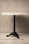 Shop_S.G. Home_White Metal And Marble Bistro Table _at_Aza_Fashions