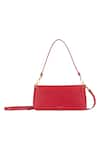 Shop_Aranyani_Red Embellished Quartz Gemstone Shoulder Bag_at_Aza_Fashions