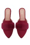 Shop_Adorn My Wish_Maroon Faux Fur Mules _at_Aza_Fashions