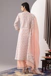 Shop_Abbaran_Pink Kurta And Palazzo - Cotton Cambric Printed Polka Dots Round Set _at_Aza_Fashions