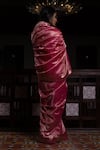 Shop_Kasturi Kundal_Fuchsia Pure Silk Geometric Motifs Jhilmil Sitara Banarasi Saree  _at_Aza_Fashions