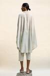 Shop_Urvashi Kaur_Off White Handspun Cotton Ava Stripe Pattern Shirt_at_Aza_Fashions