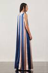 Shop_Akhl_Multi Color Textured Satin (90% Polyester 10% Elastane)+metallic Yarn ( 30% Gown _at_Aza_Fashions