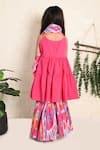 Shop_The Cotton Staple_Pink Cotton Tassels Picasso Solid Kurta Sharara Set _at_Aza_Fashions